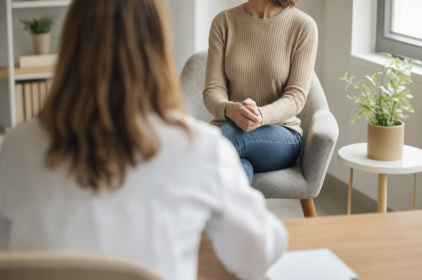 A consultation in a bright, quiet room
